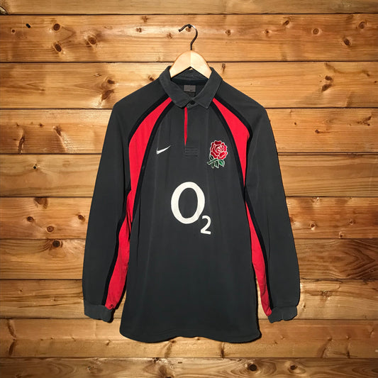 Nike England Rugby long sleeve polo t shirt