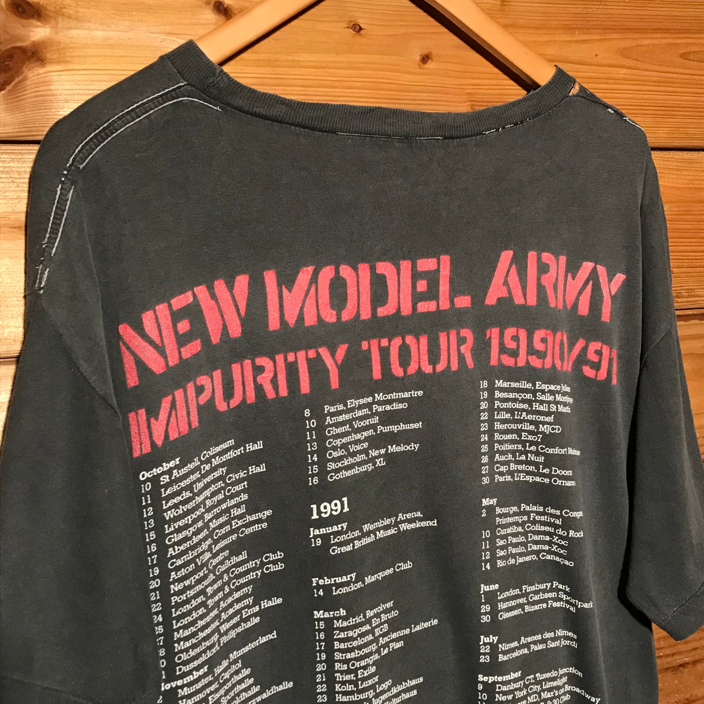 1991 New Model Army Impurity Tour t shirt