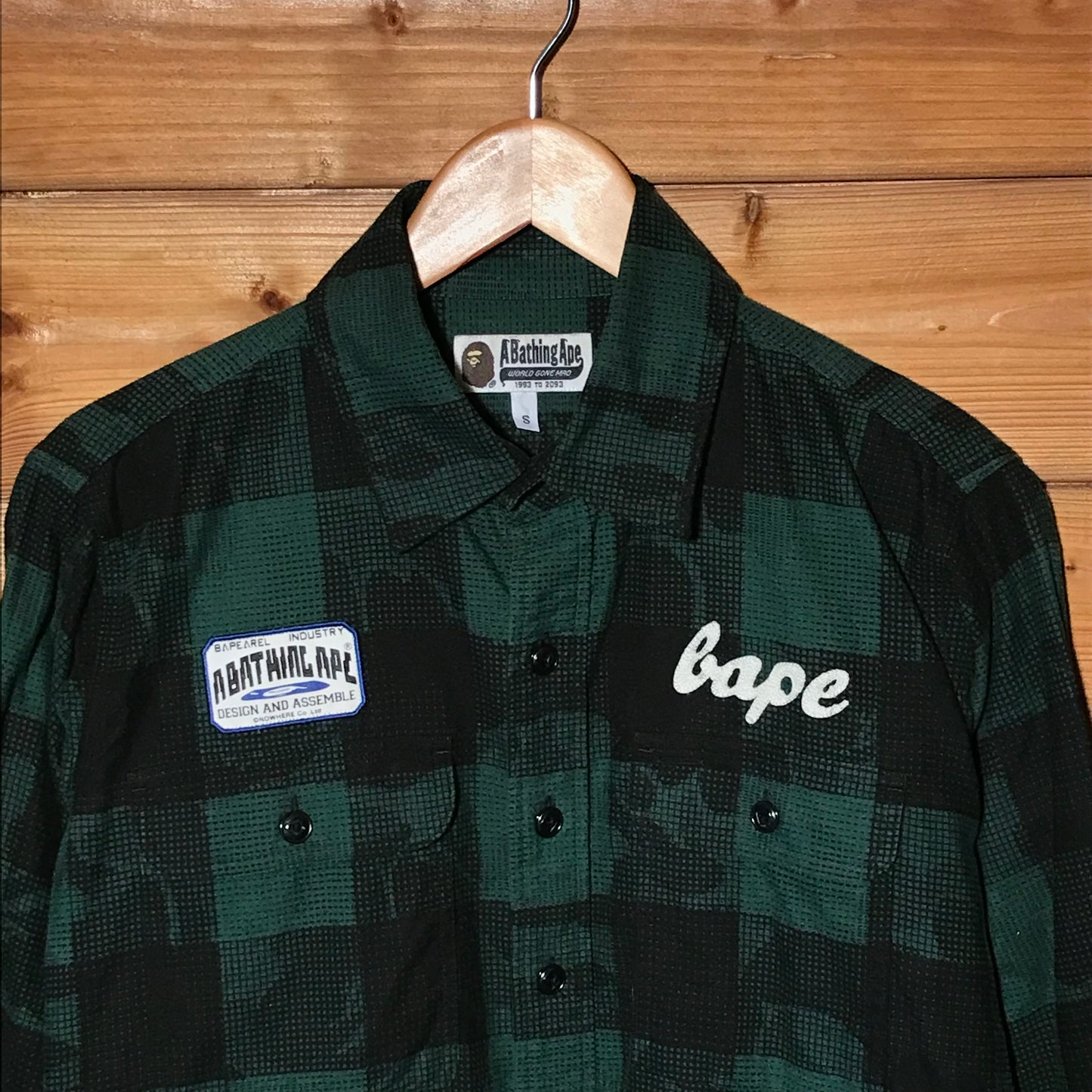 Bape, A Bathing Ape Plaid Camo shirt