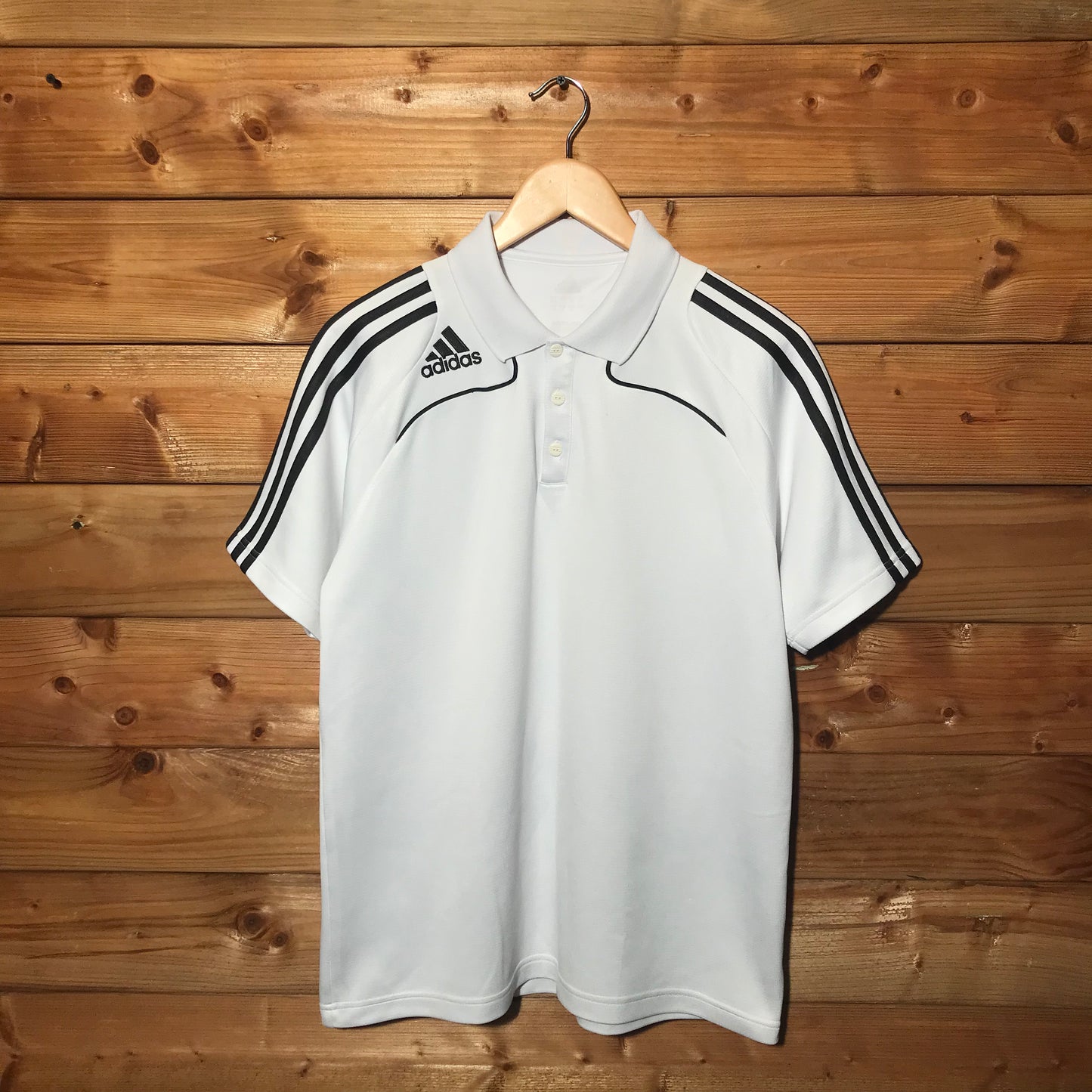 Adidas striped polo t shirt