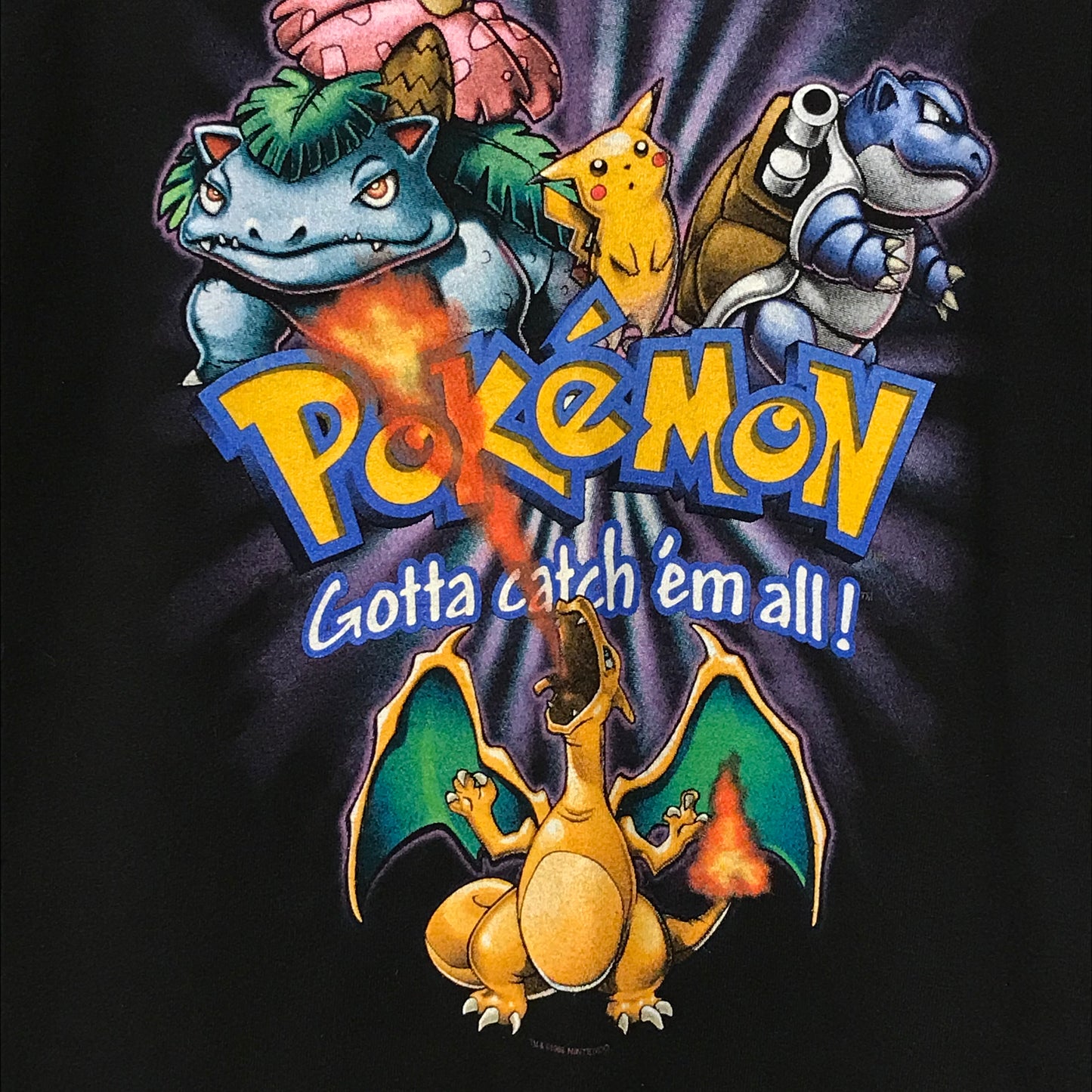 1999 Pokemon Starters Promo t shirt