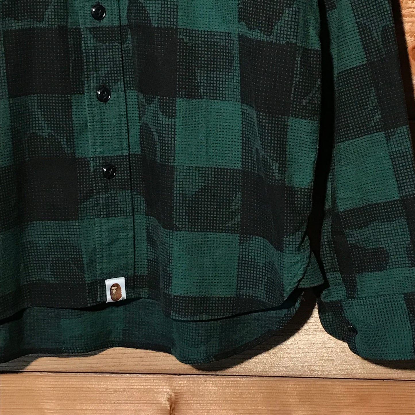 Bape, A Bathing Ape Plaid Camo shirt