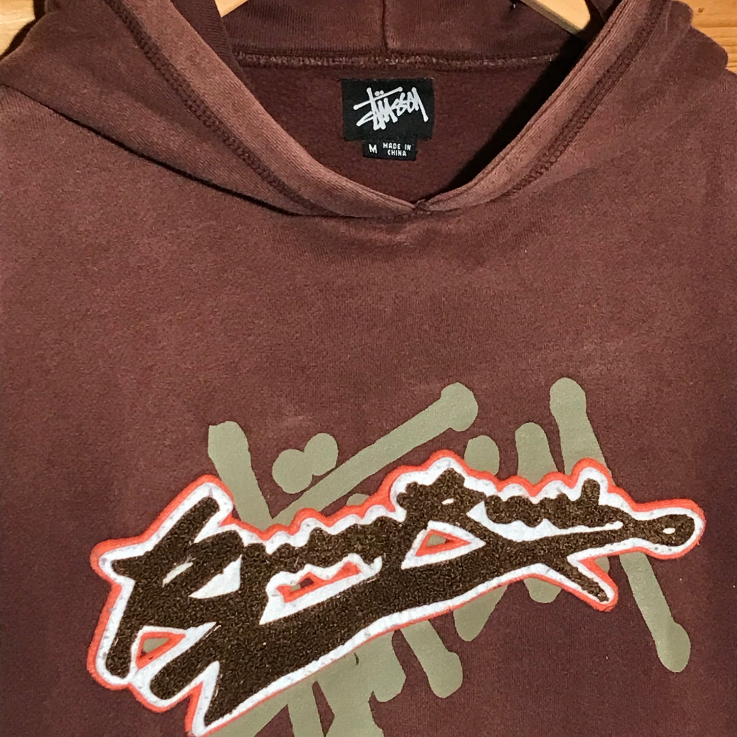 90s Stüssy x Customade Script Spellout hoodie