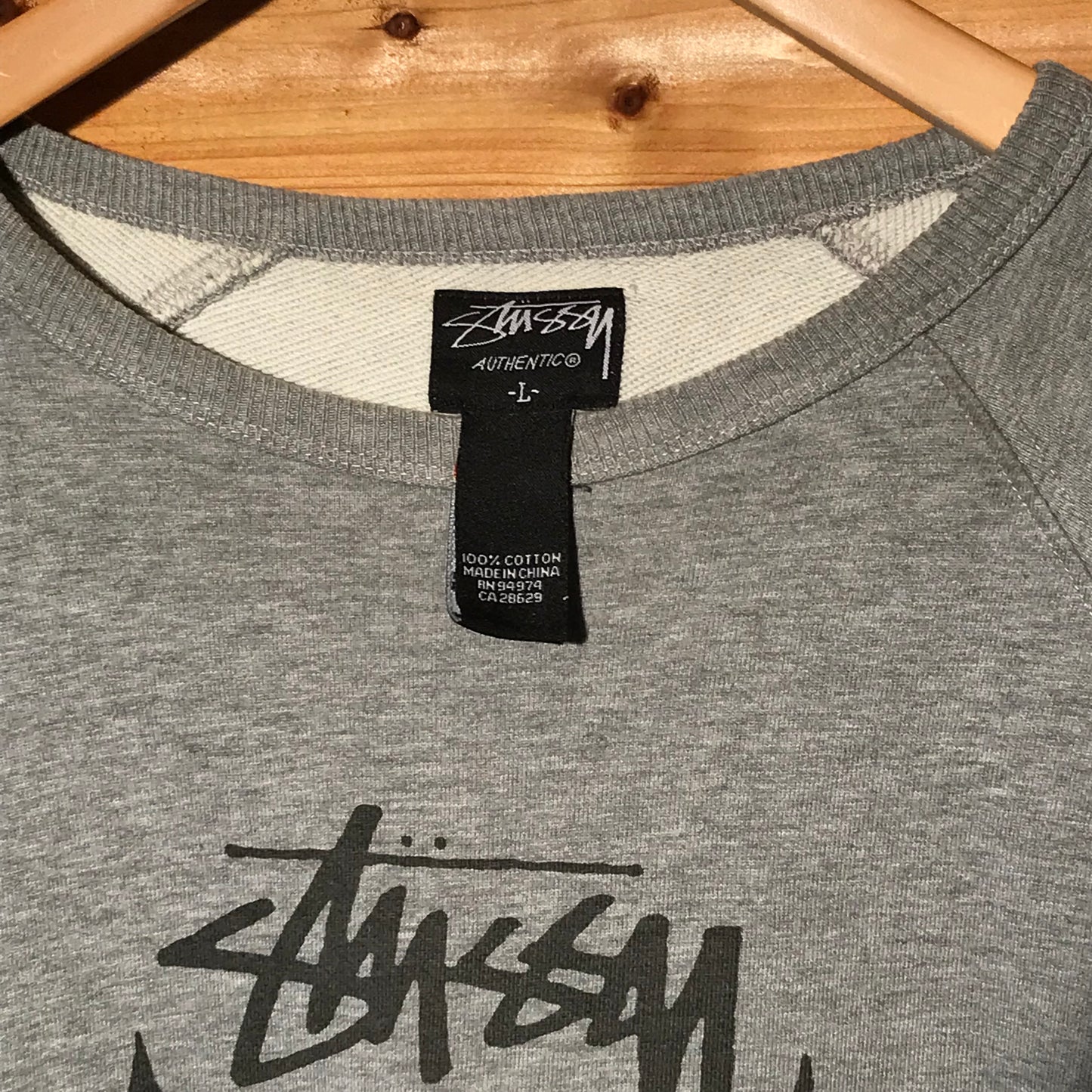 Stüssy Leave No Trace Script Spellout sweatshirt