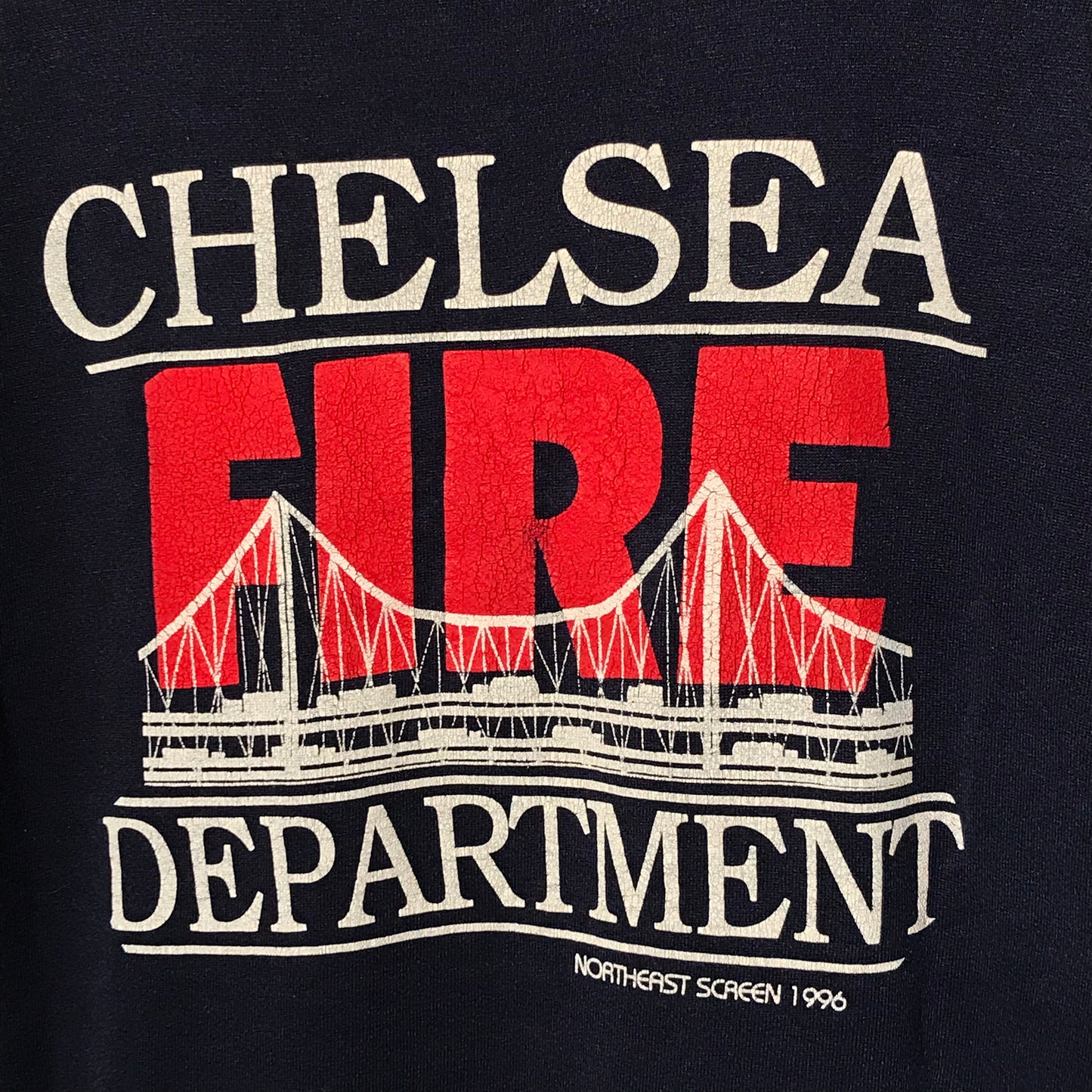 1996 Chelsea Fire Dept quarter zip sweatshirt