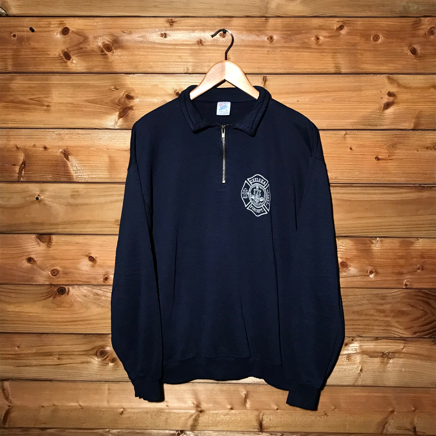 1996 Chelsea Fire Dept quarter zip sweatshirt