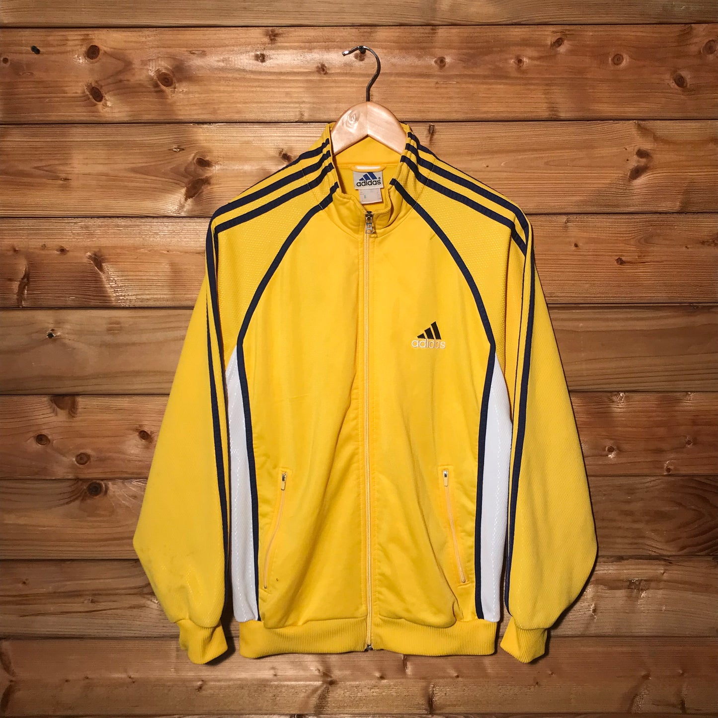 90s Adidas Striped Mesh track jacket