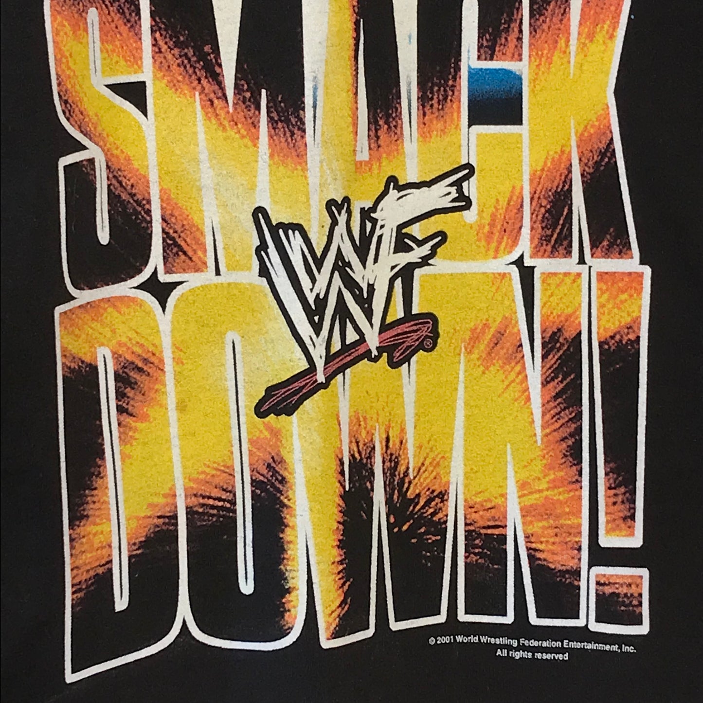 2001 WWF Smack Down t shirt