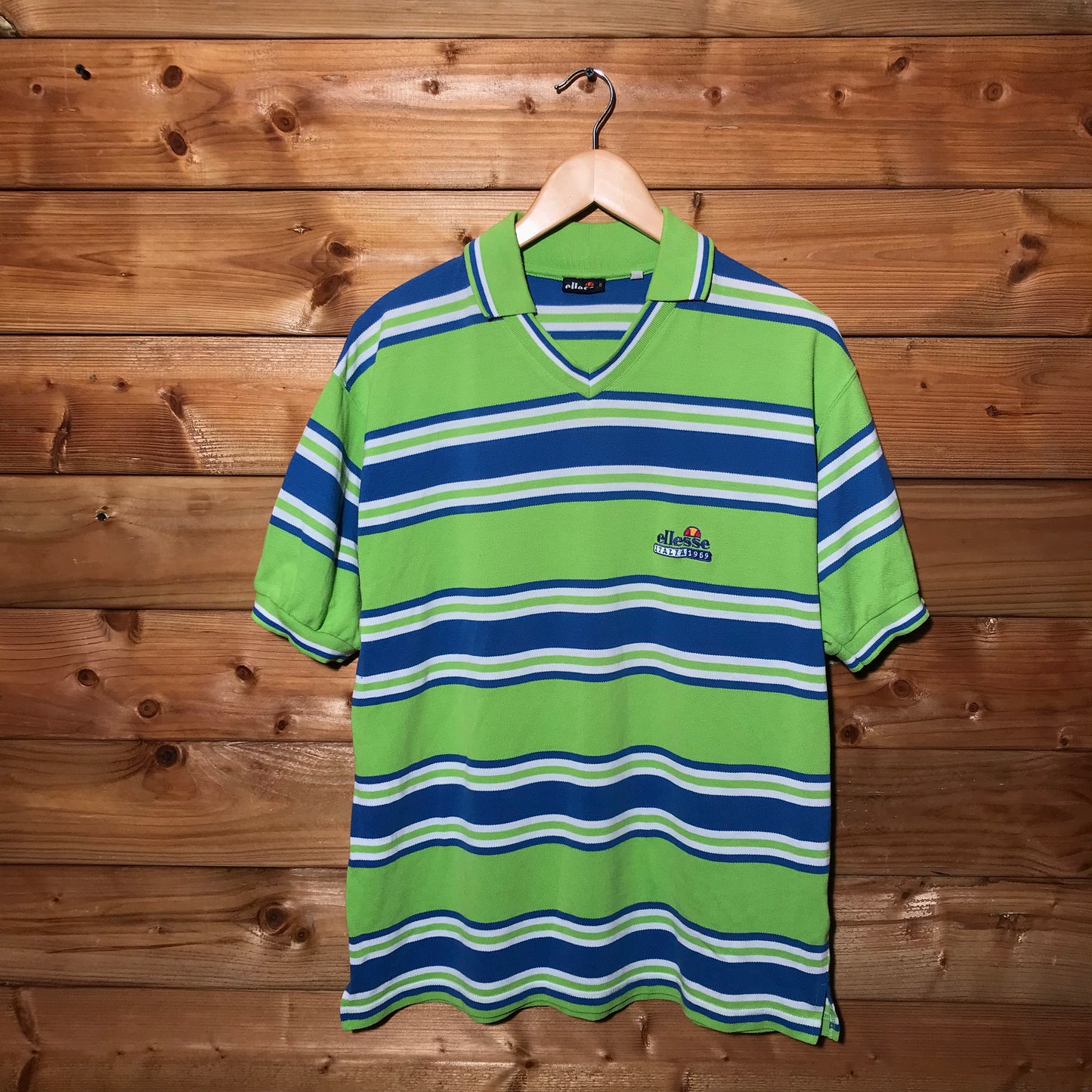 90s Ellesse Striped polo t shirt