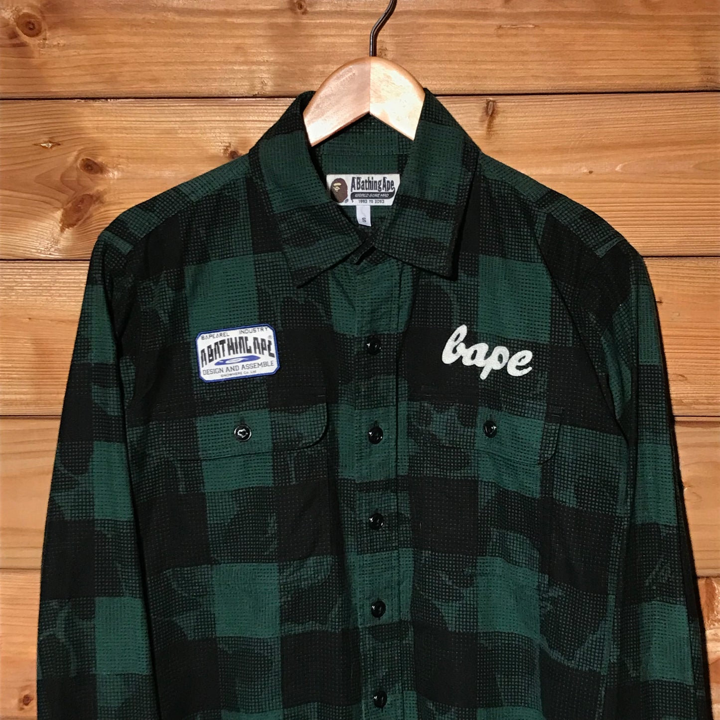 Bape, A Bathing Ape Plaid Camo shirt