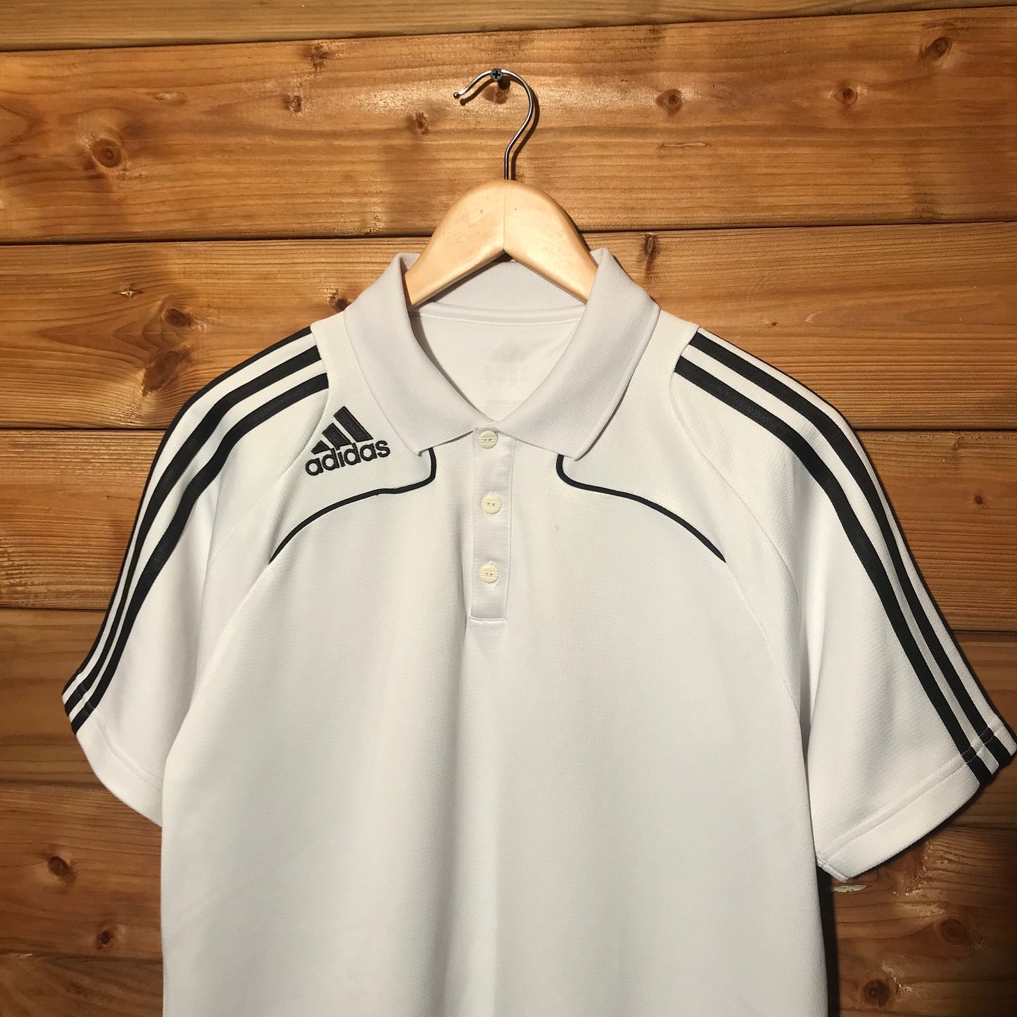 Adidas striped polo t shirt