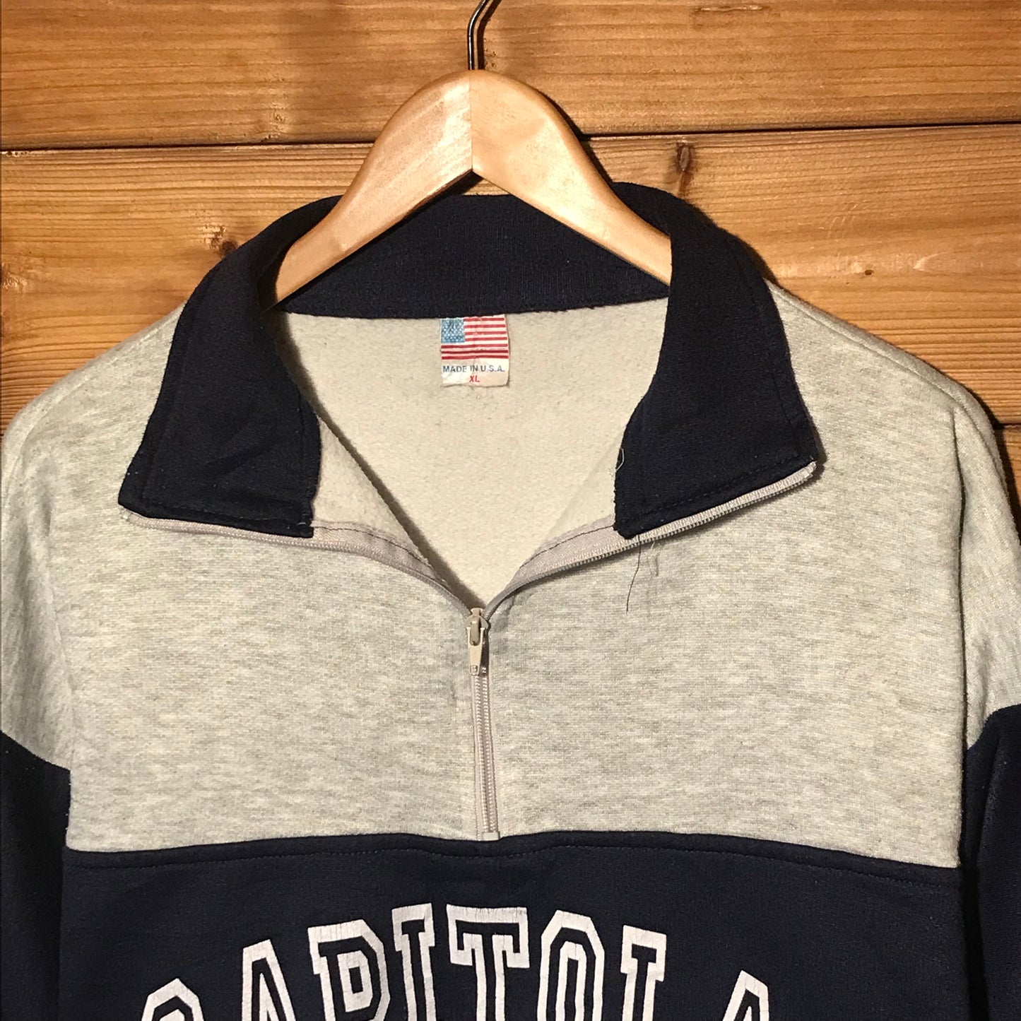 90s Capitola California Spellout half zip sweatshirt