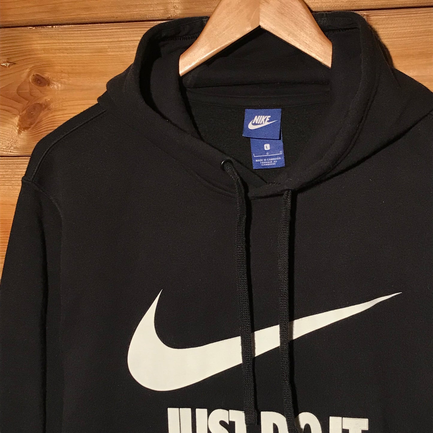 Nike Swoosh and Slogan hoodie