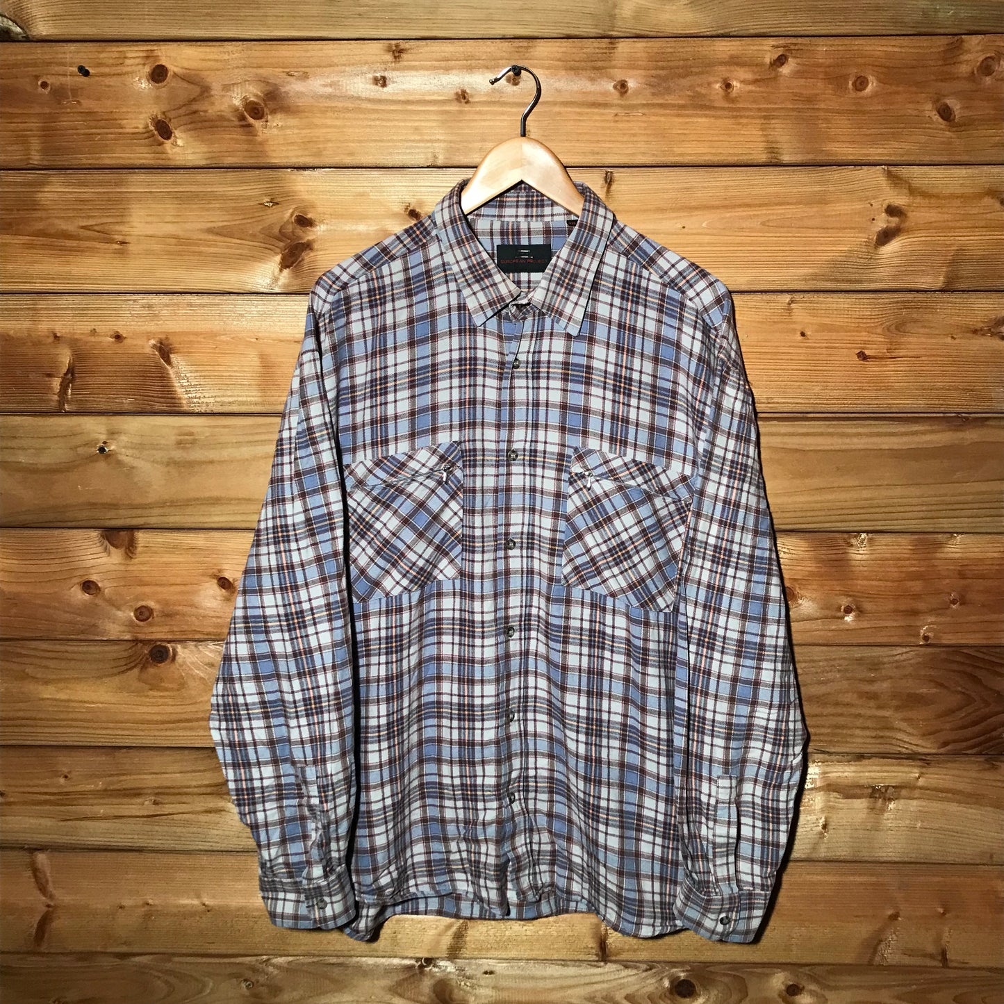 European Project Plaid button up overshirt