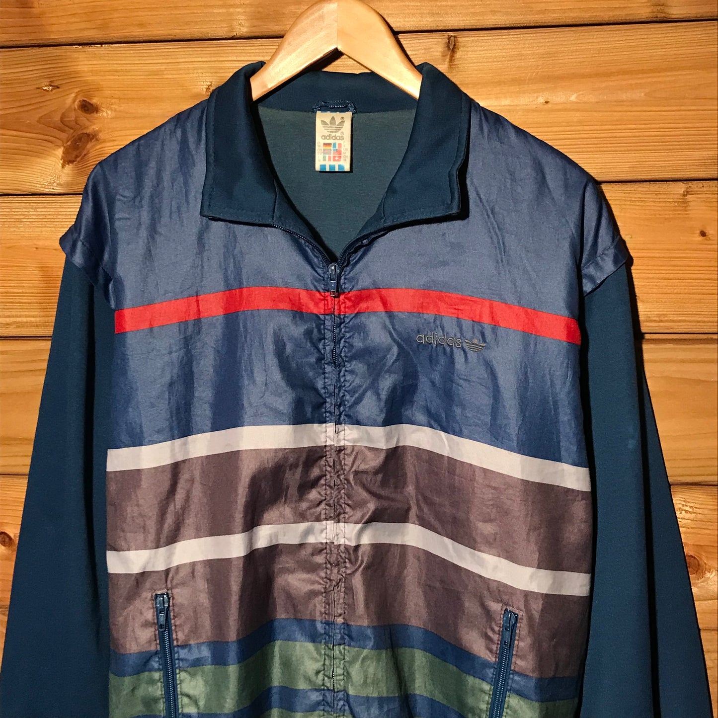 80s Adidas Striped track jacket