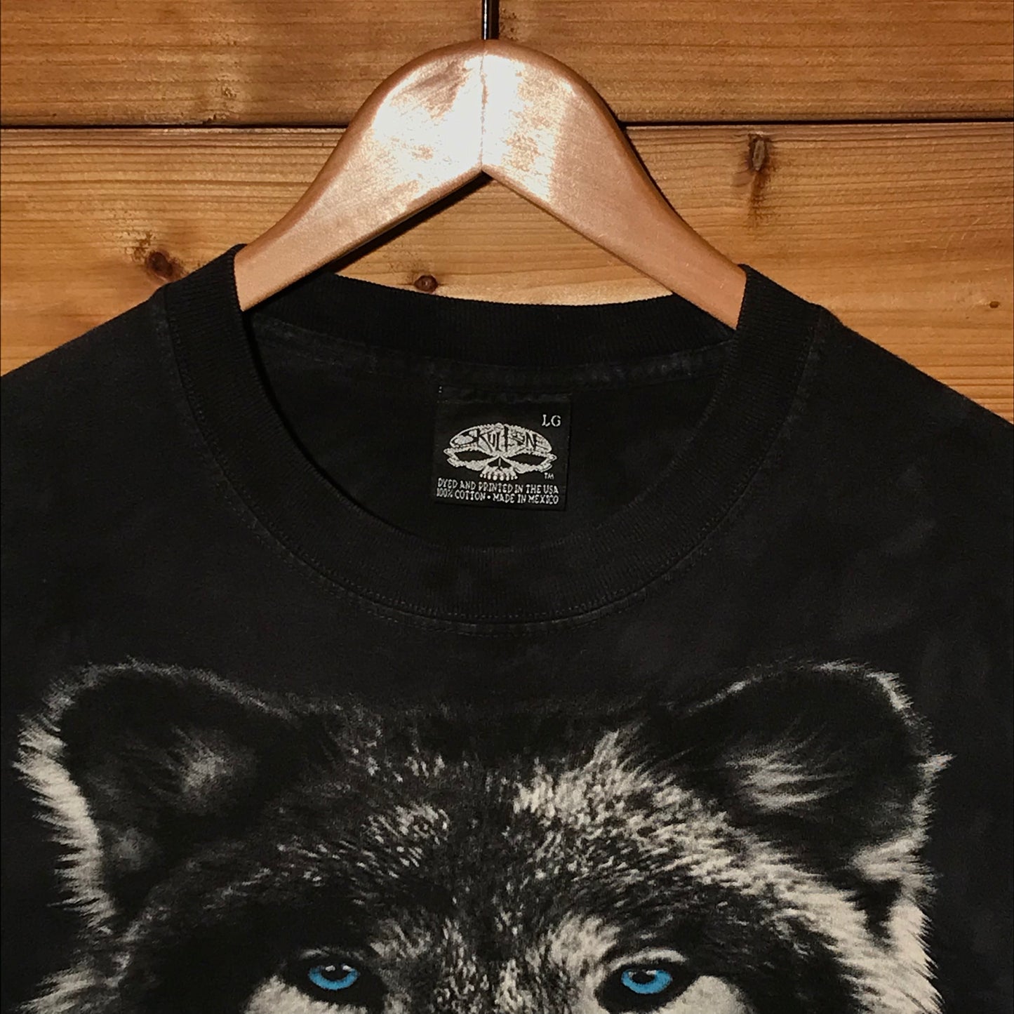 2005 Skulbone Wolf Skull t shirt