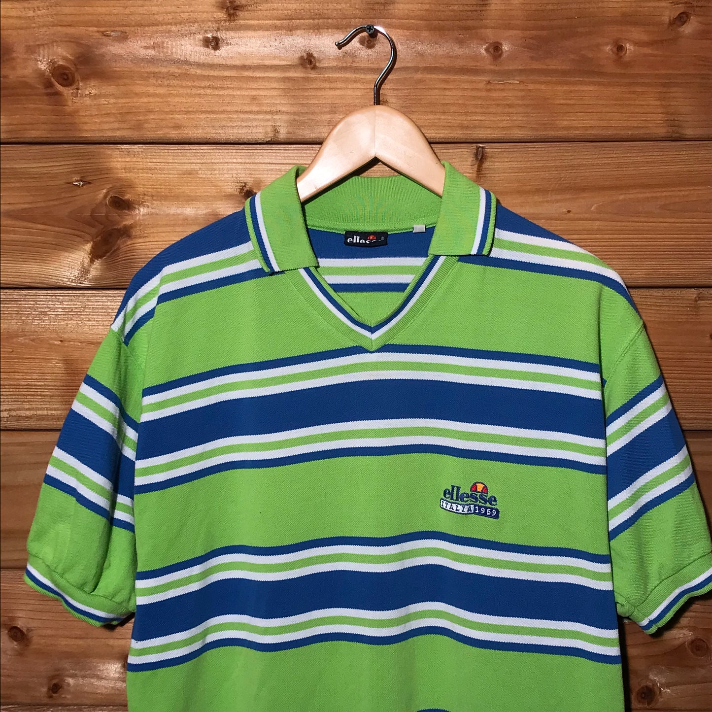 90s Ellesse Striped polo t shirt