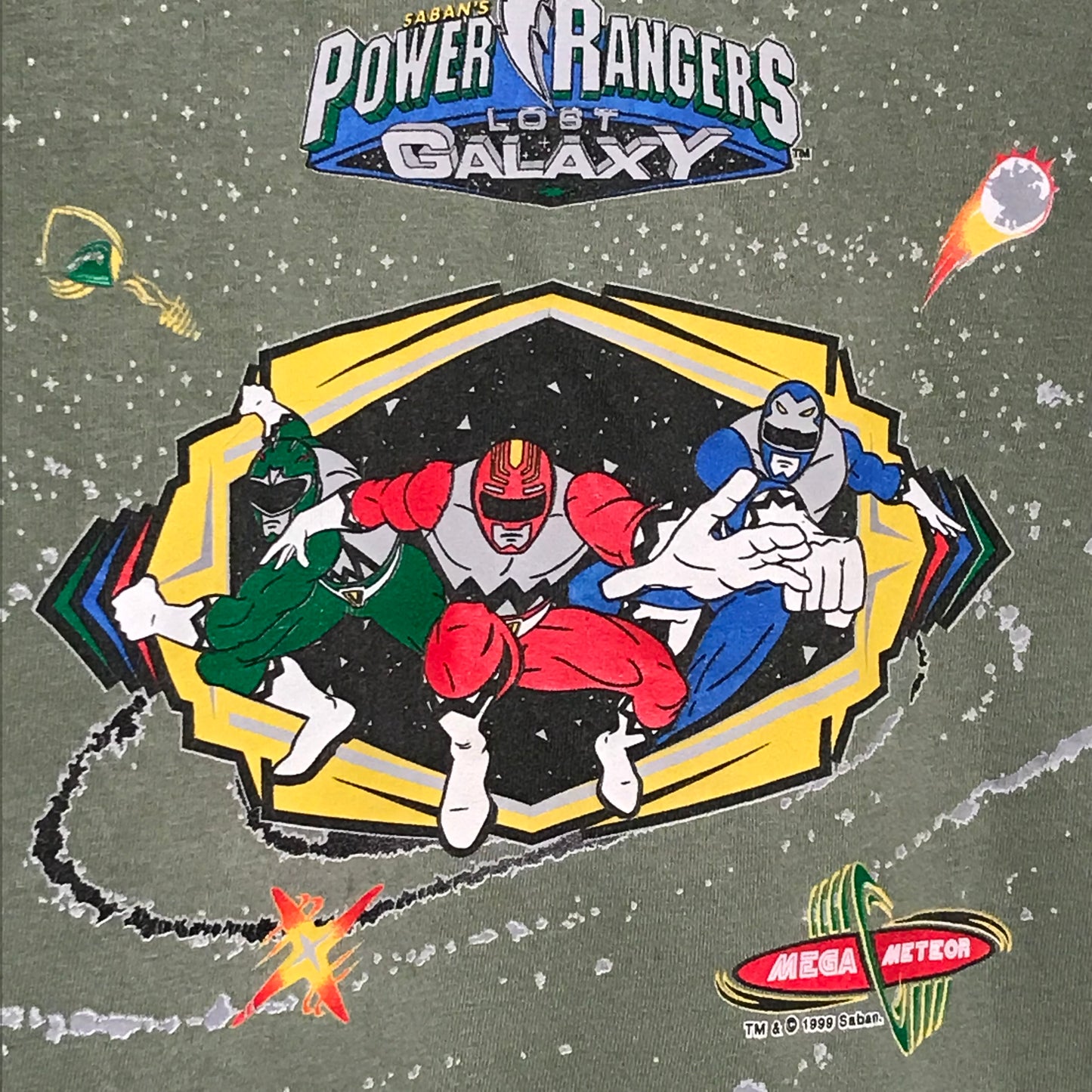 1999 Power Rangers Lost Galaxy t shirt