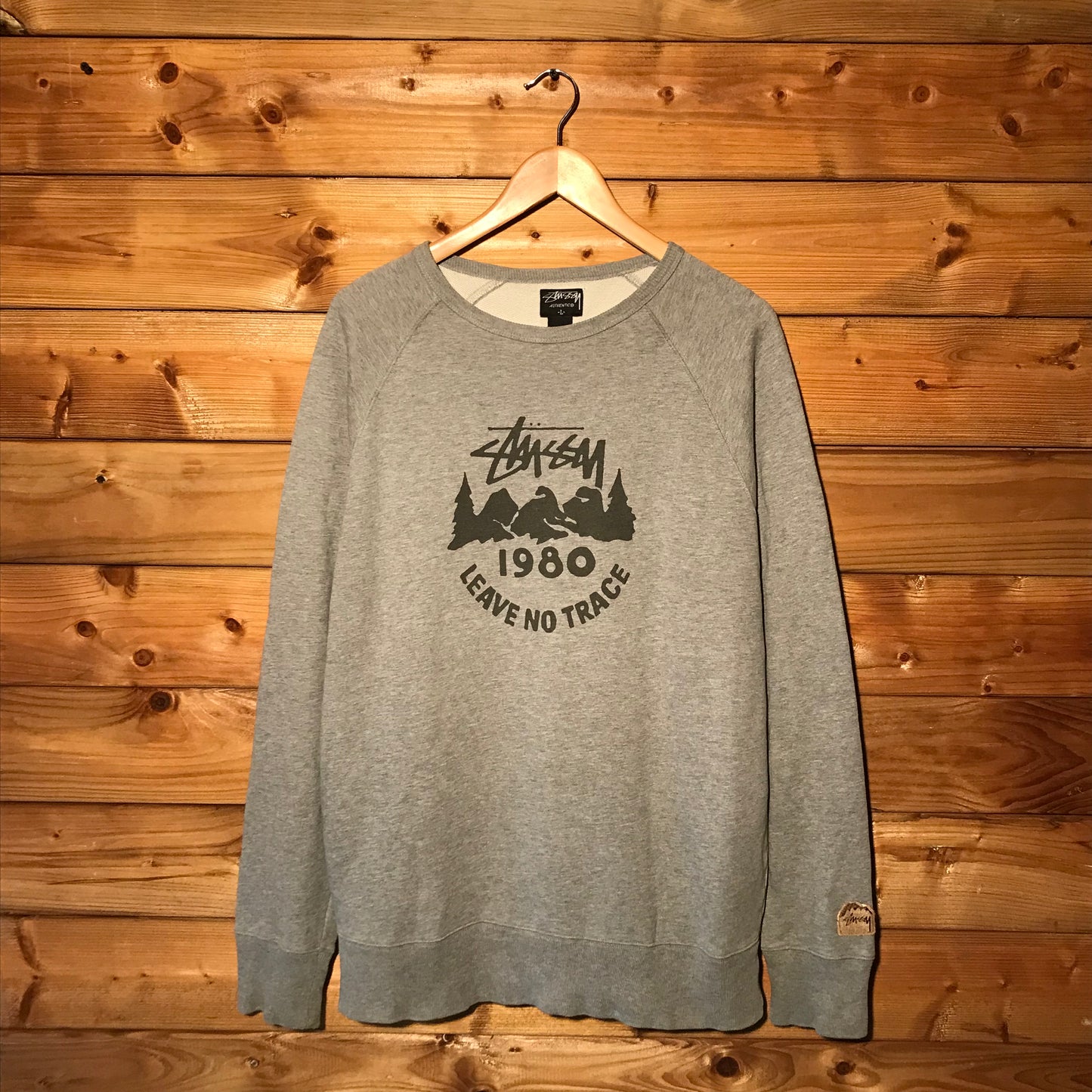 Stüssy Leave No Trace Script Spellout sweatshirt