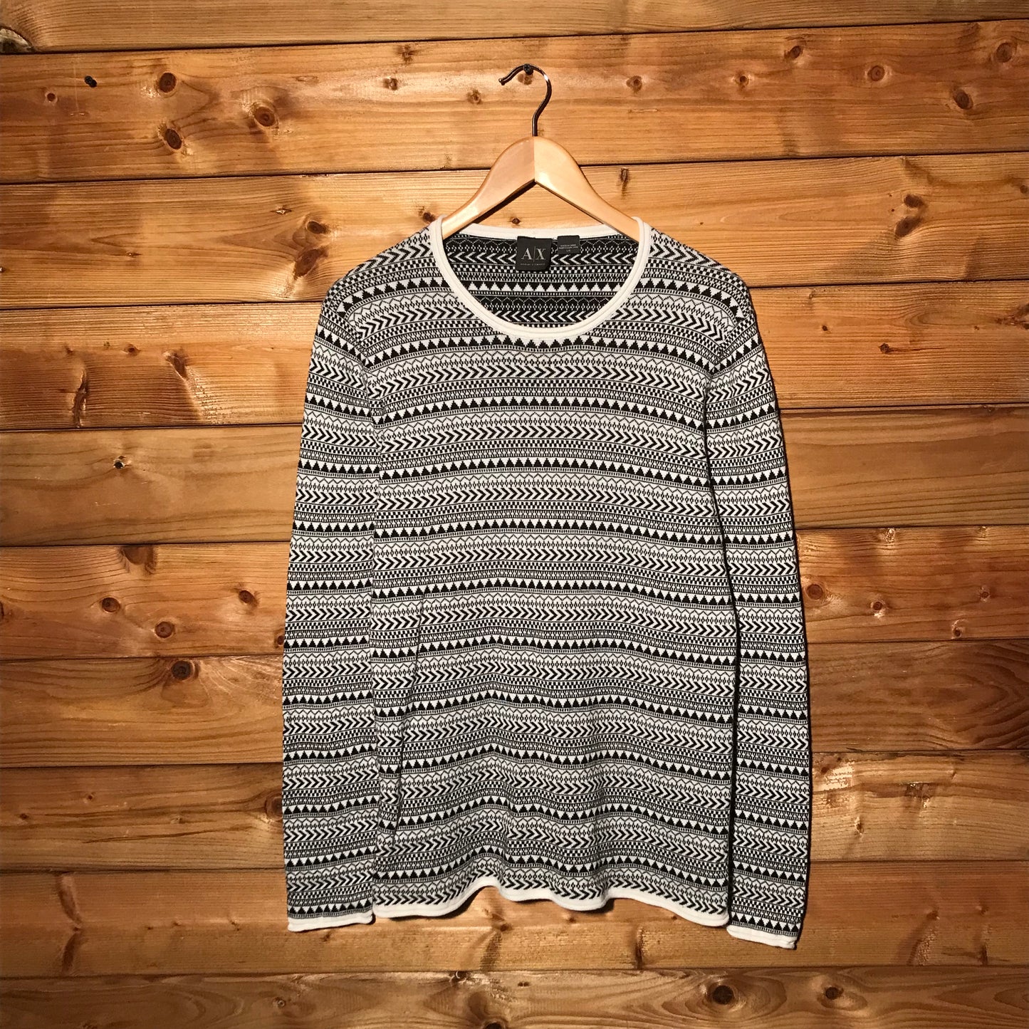 Armani Exchange Striped knit sweatshirt