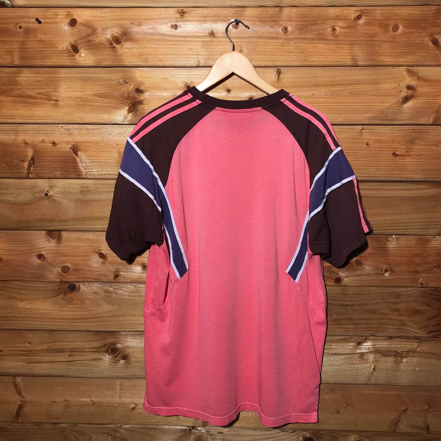 Adidas Spellout Striped t shirt