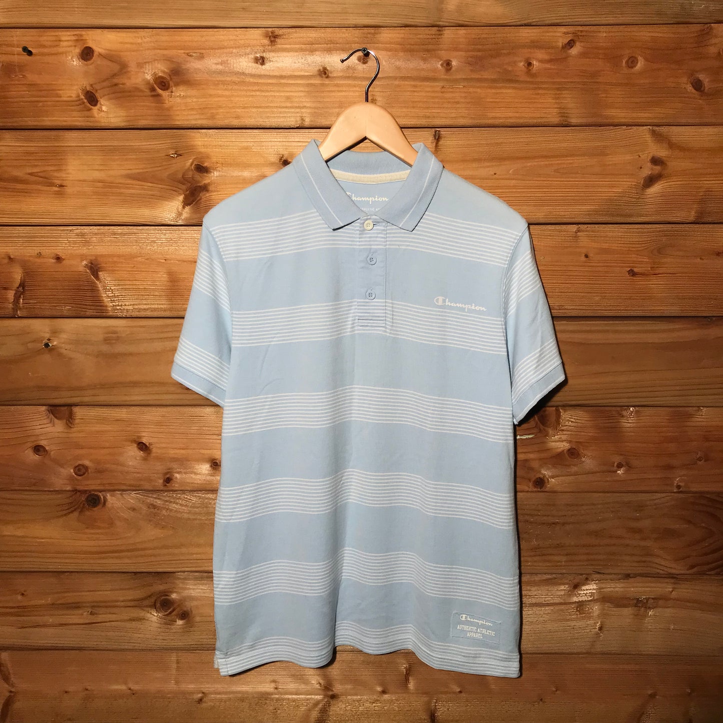 Champion striped polo t shirt