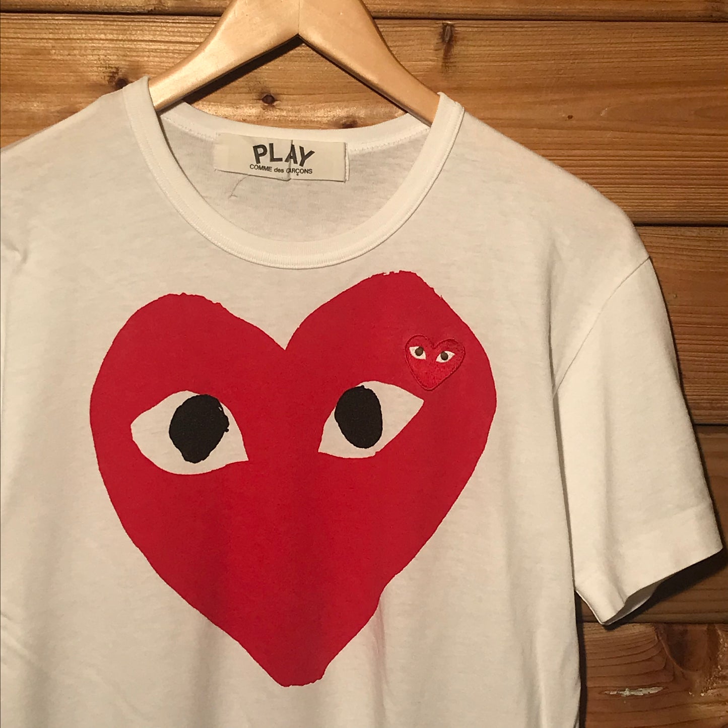 Comme Des Garçons Play Double Heart t shirt