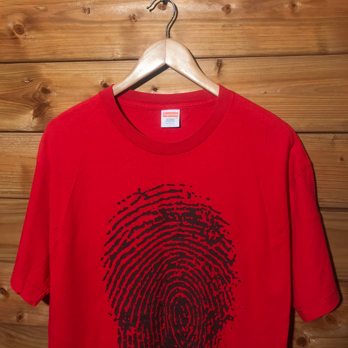 Supreme Fingerprint logo t shirt