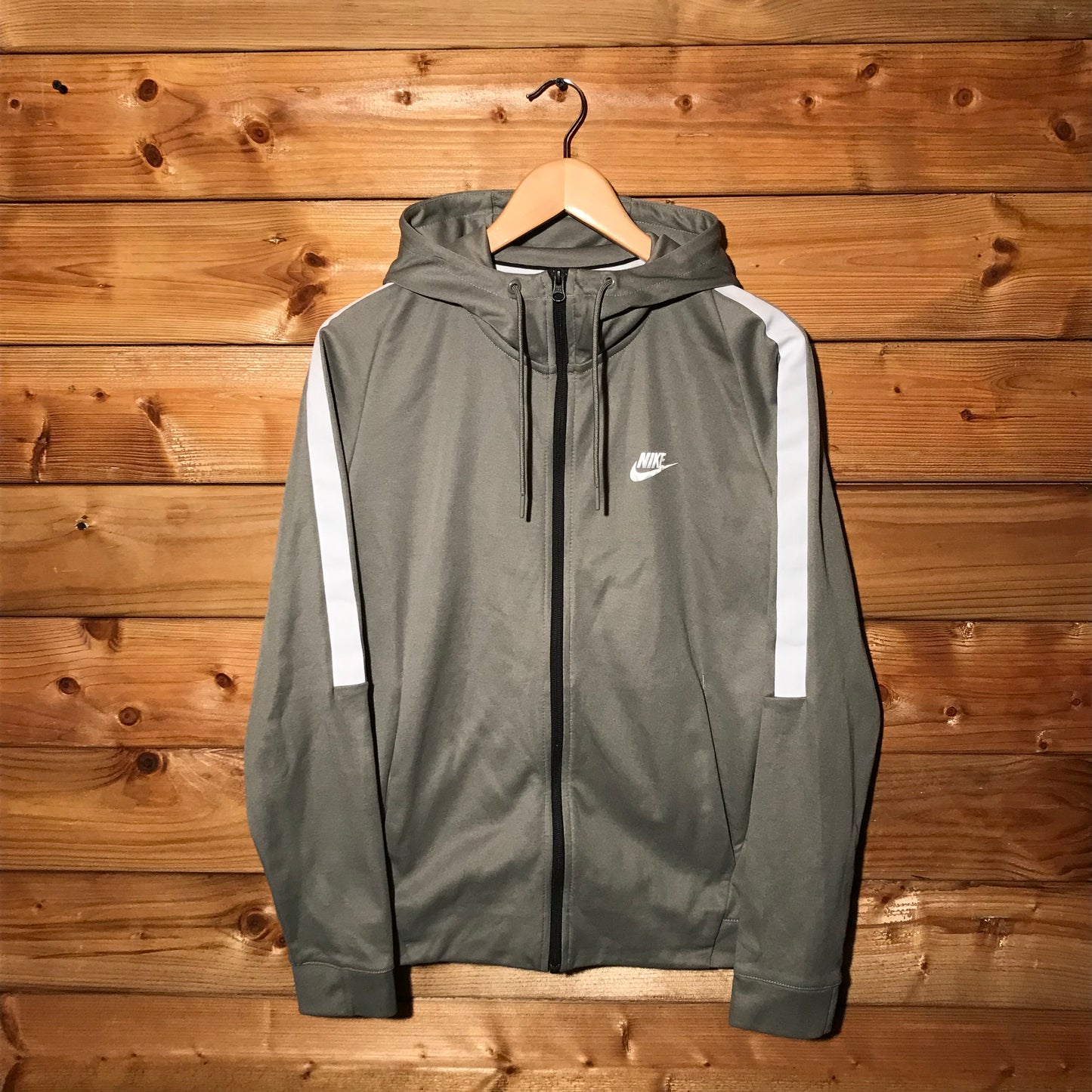 Nike striped zip up track jacket