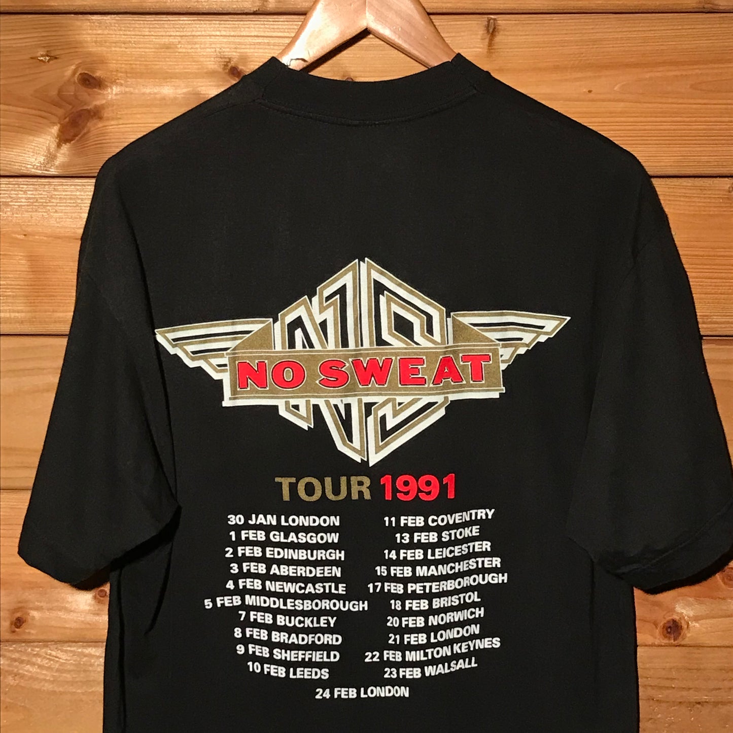 1991 No Sweat Uk Tour Band t shirt