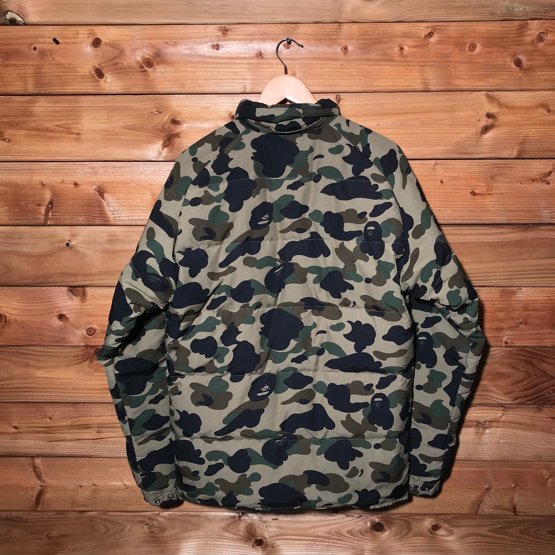 Bape camo puffer discount jacket