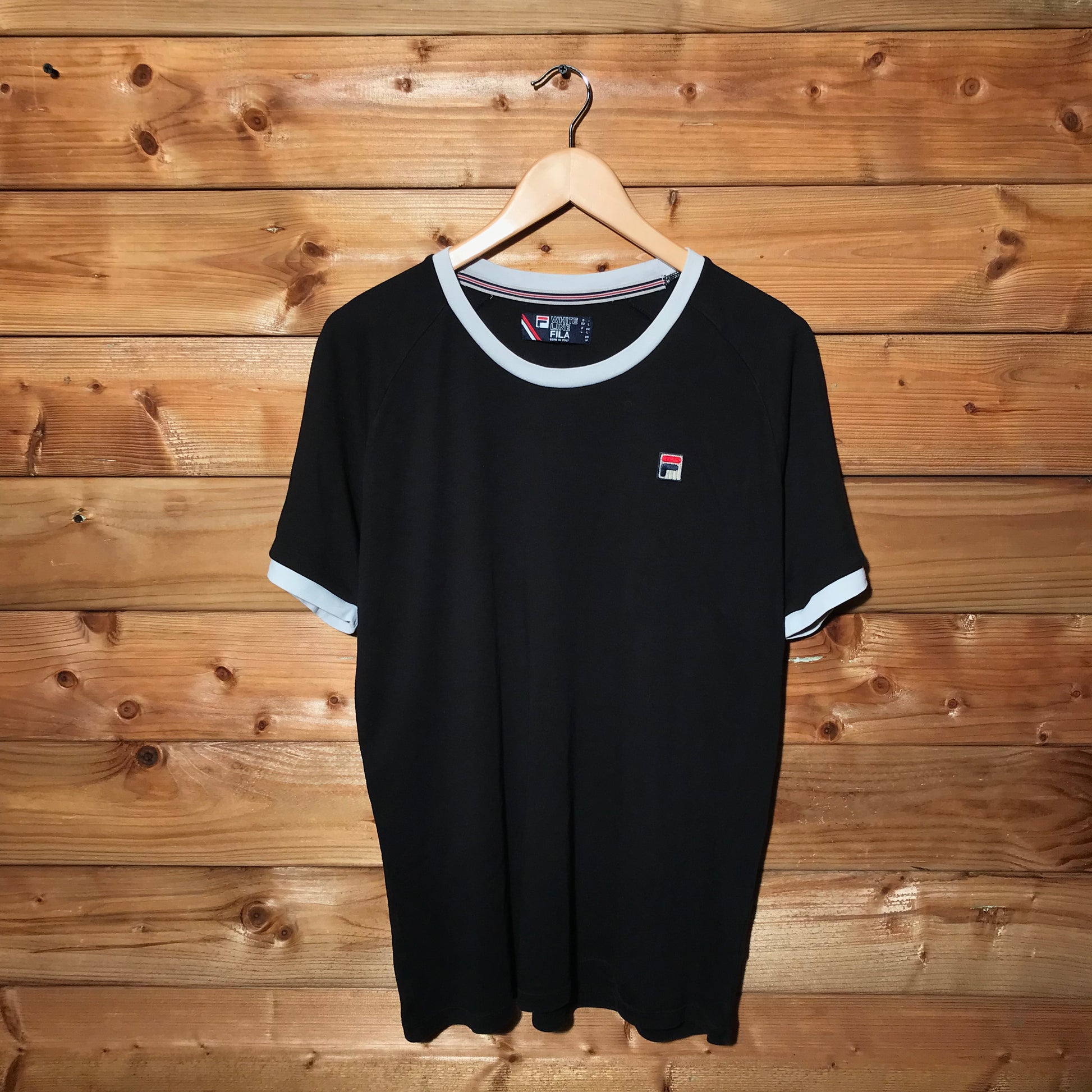 Fila White Line ringer t shirt HeresWear
