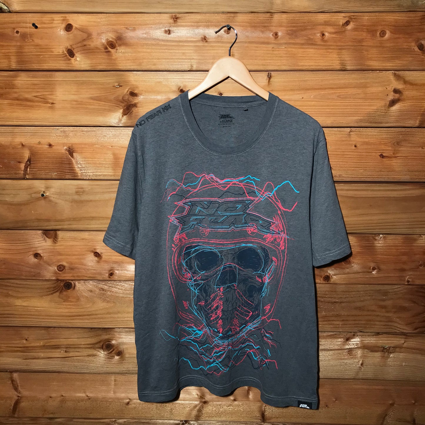 No Fear Neon Skull t shirt