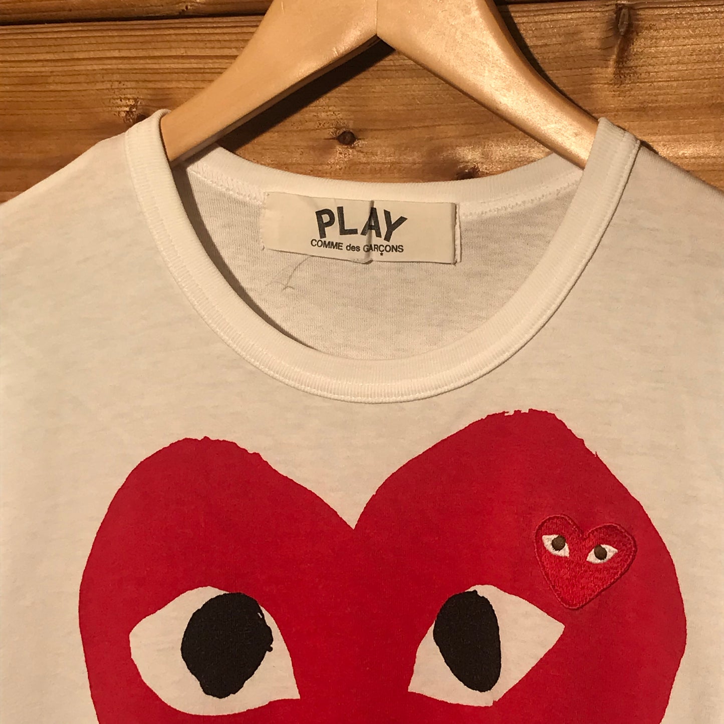 Comme Des Garçons Play Double Heart t shirt