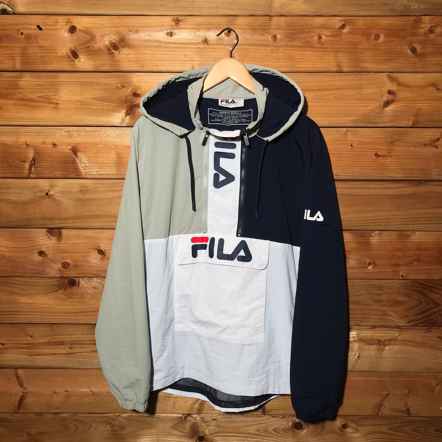 Fila Archive Revival half zip windbreaker jacket