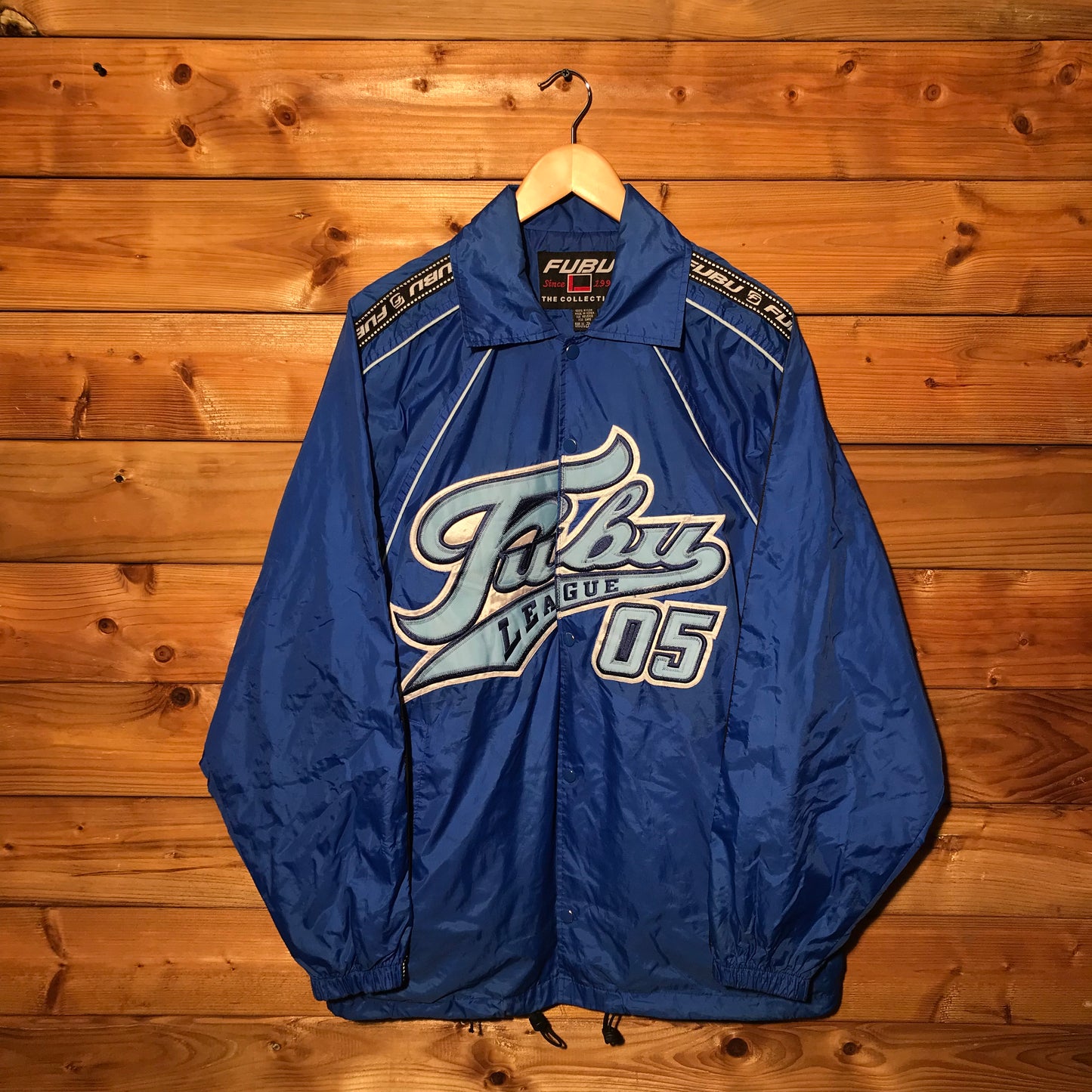 Fubu League 05 taped windbreaker jacket