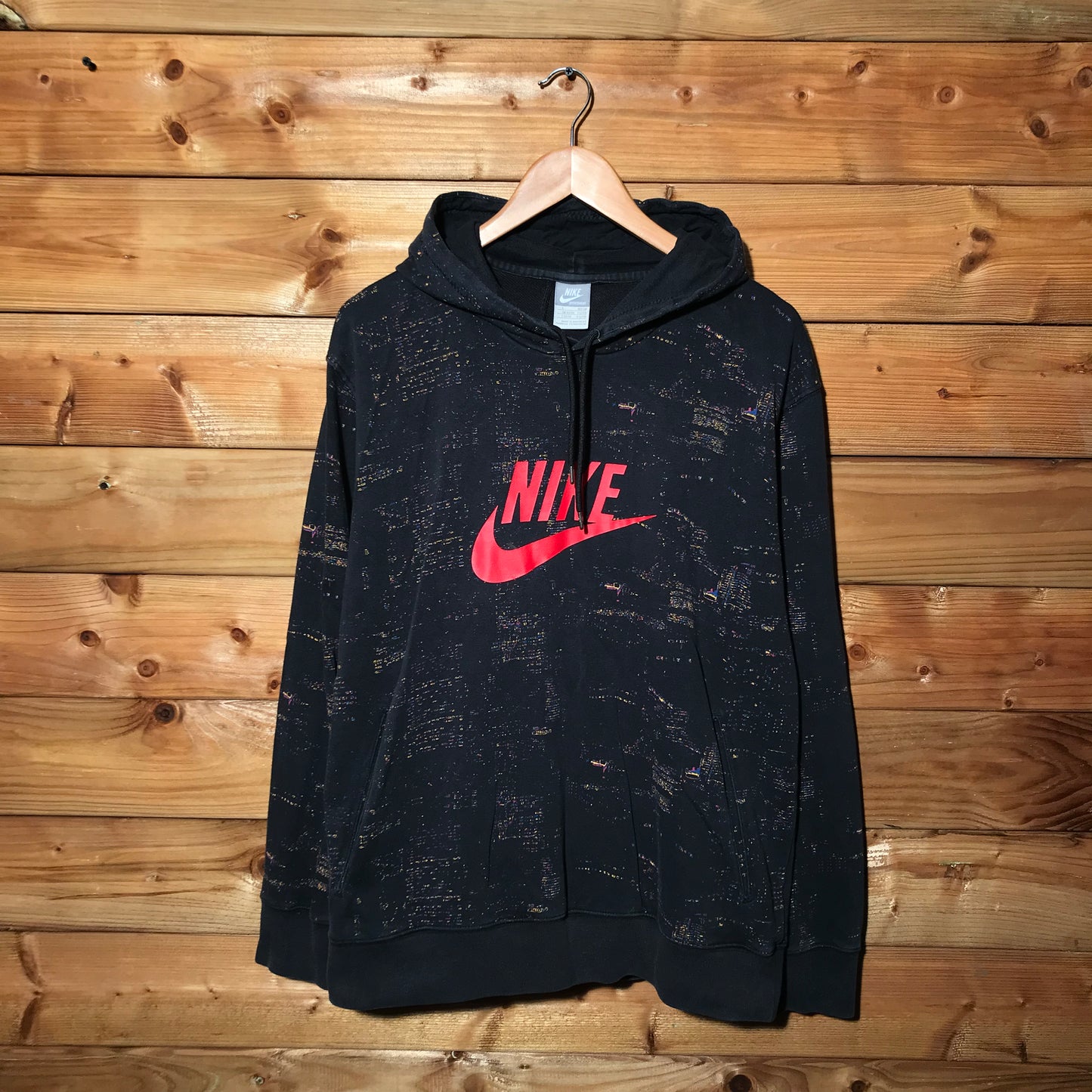 Nike Swoosh and Spellout Digi Camo hoodie