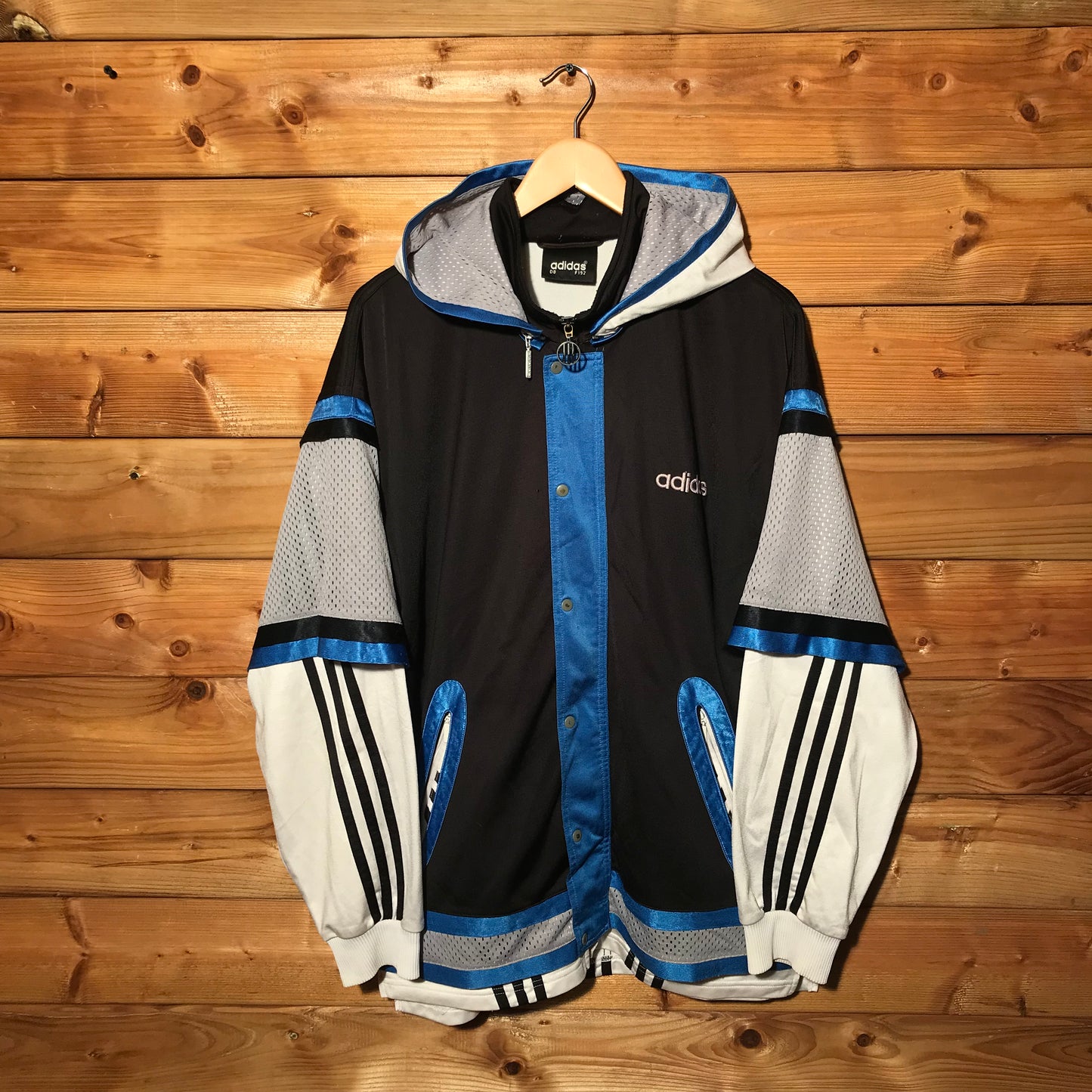 90s Adidas Striped Layered track jacket