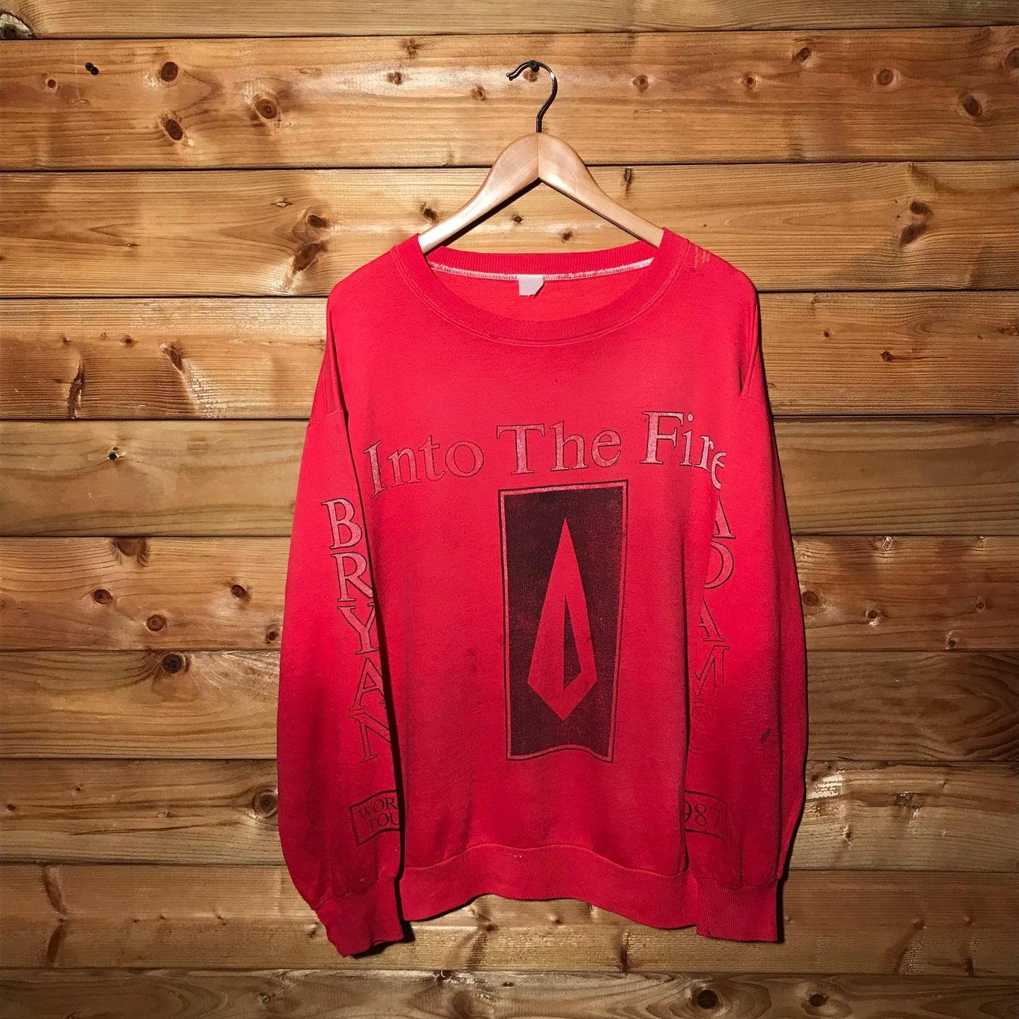 1987 Bryan Adams Into The Fire World tour sweatshirt