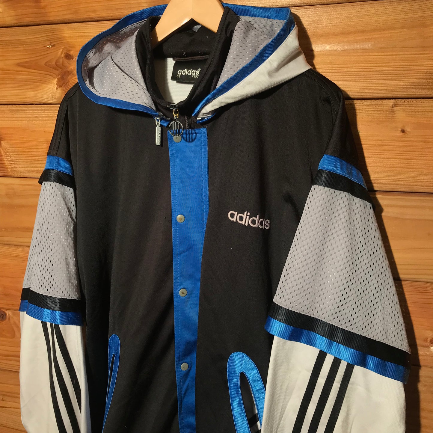 90s Adidas Striped Layered track jacket