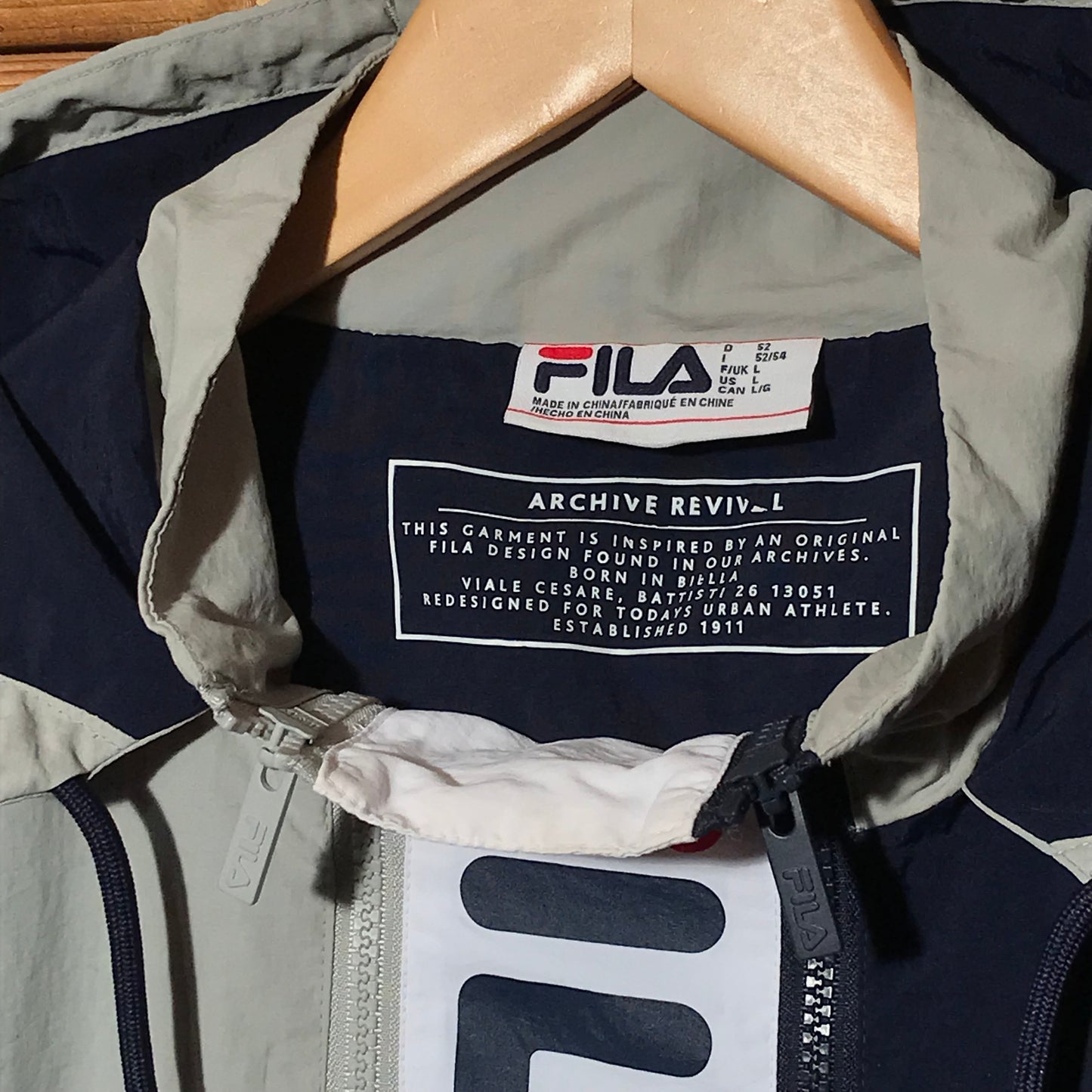 Fila Archive Revival half zip windbreaker jacket