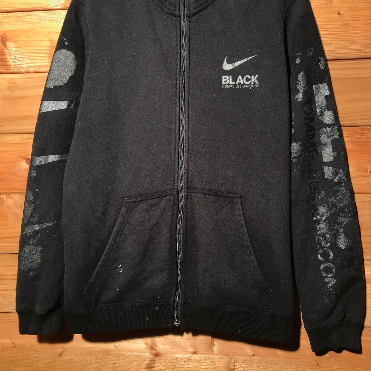 Nike x Comme Des Garçons Black zip up hoodie