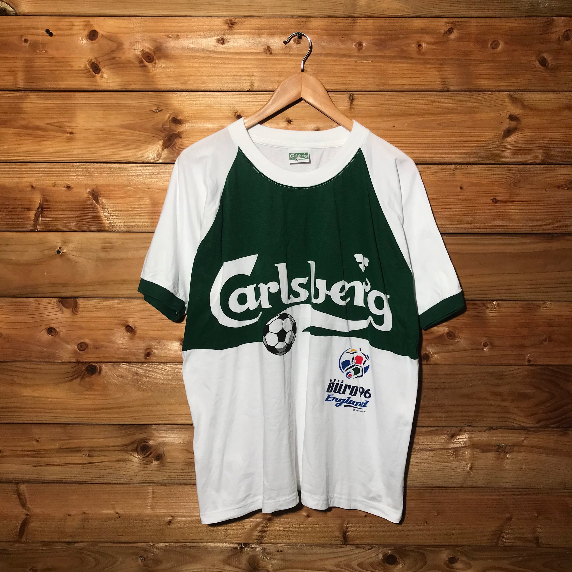 1996 Carlsberg Euros England Football t shirt HeresWear