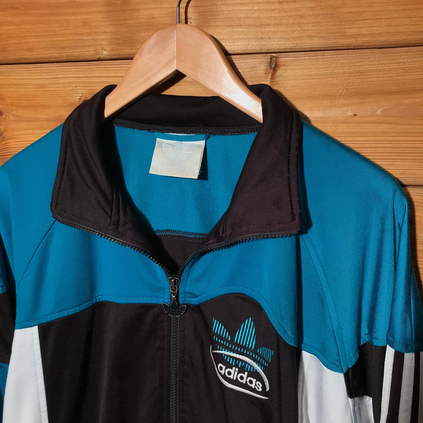 90s Adidas Trefoil zip up track jacket