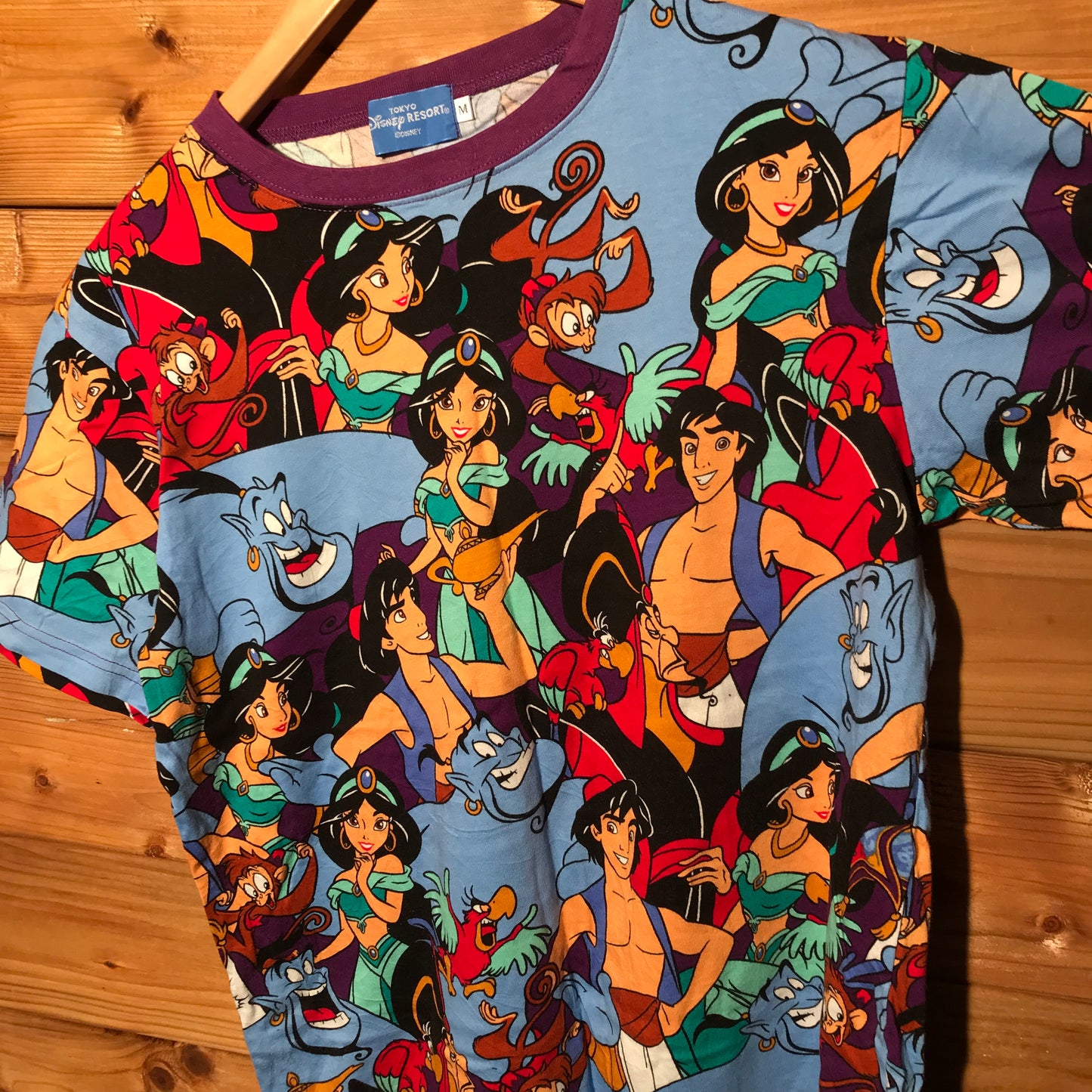 90s Disney Aladdin Characters AOP t shirt