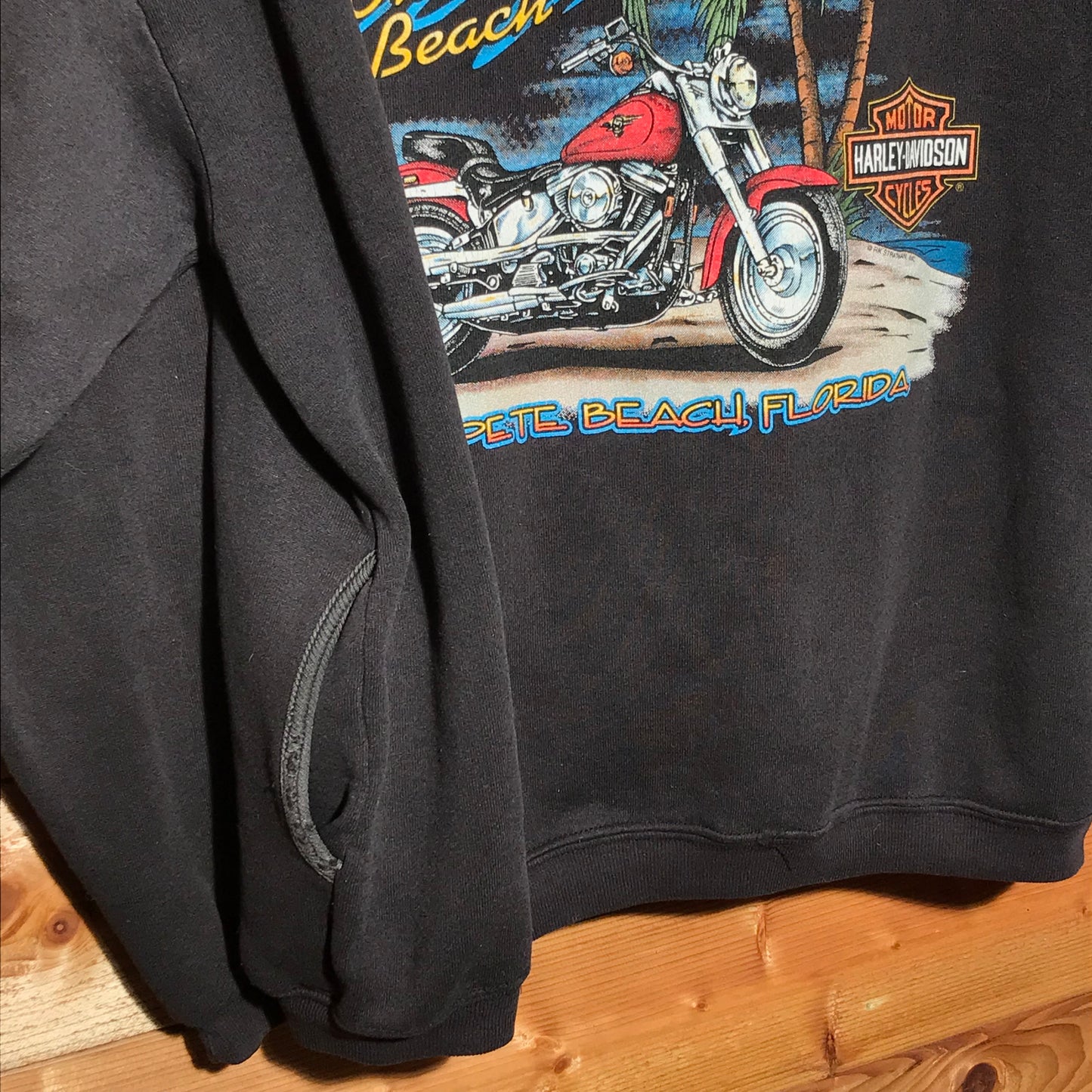 1997 Harley Davidson Jims On The Beach zip up sweatshirt