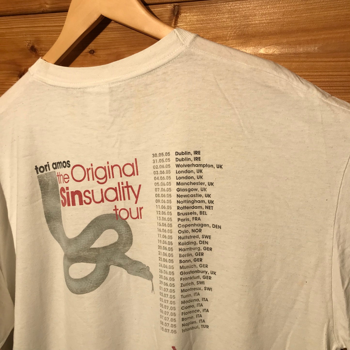 2005 Tori Amos Original Sinsuality tour t shirt