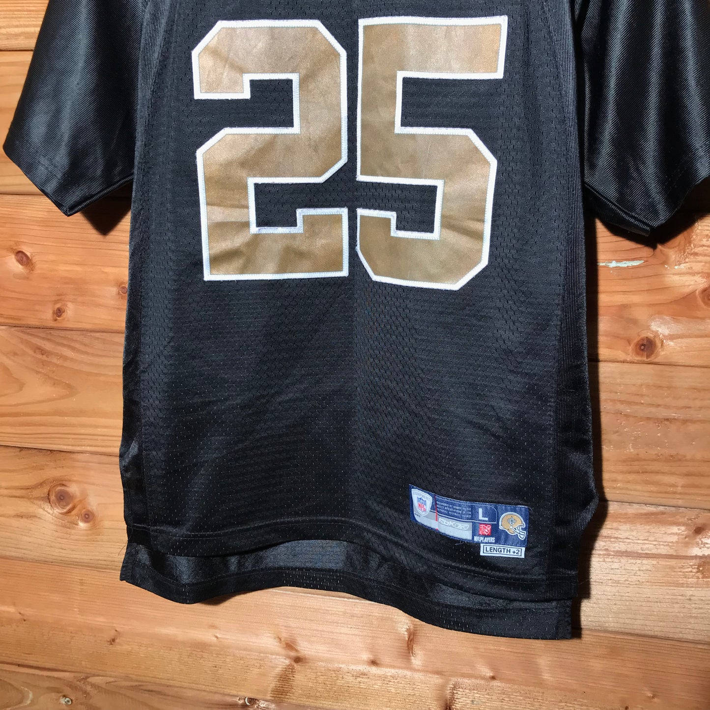 Reebok x NFL Saints Reggie Bush jersey t shirt