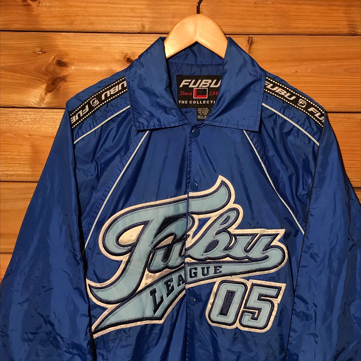 Fubu League 05 taped windbreaker jacket