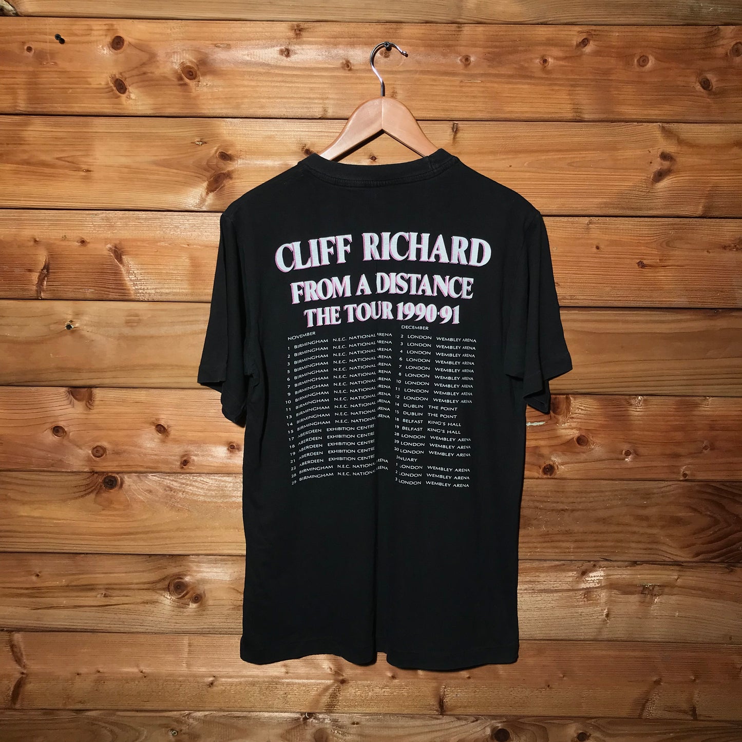 1990 Cliff Richard From a Distance tour t shirt